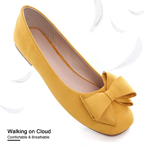 Image of Dear Time Women's Flats Shoes Bowknot Dressy Ballets Loafers Wedding Business Casual Walking Shoes