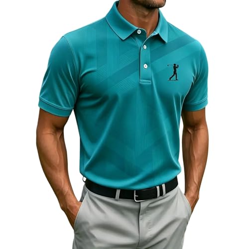 T-Shirt Polo Homme Respirant et Ajusté pour le Sport et les Loisirs d'Été