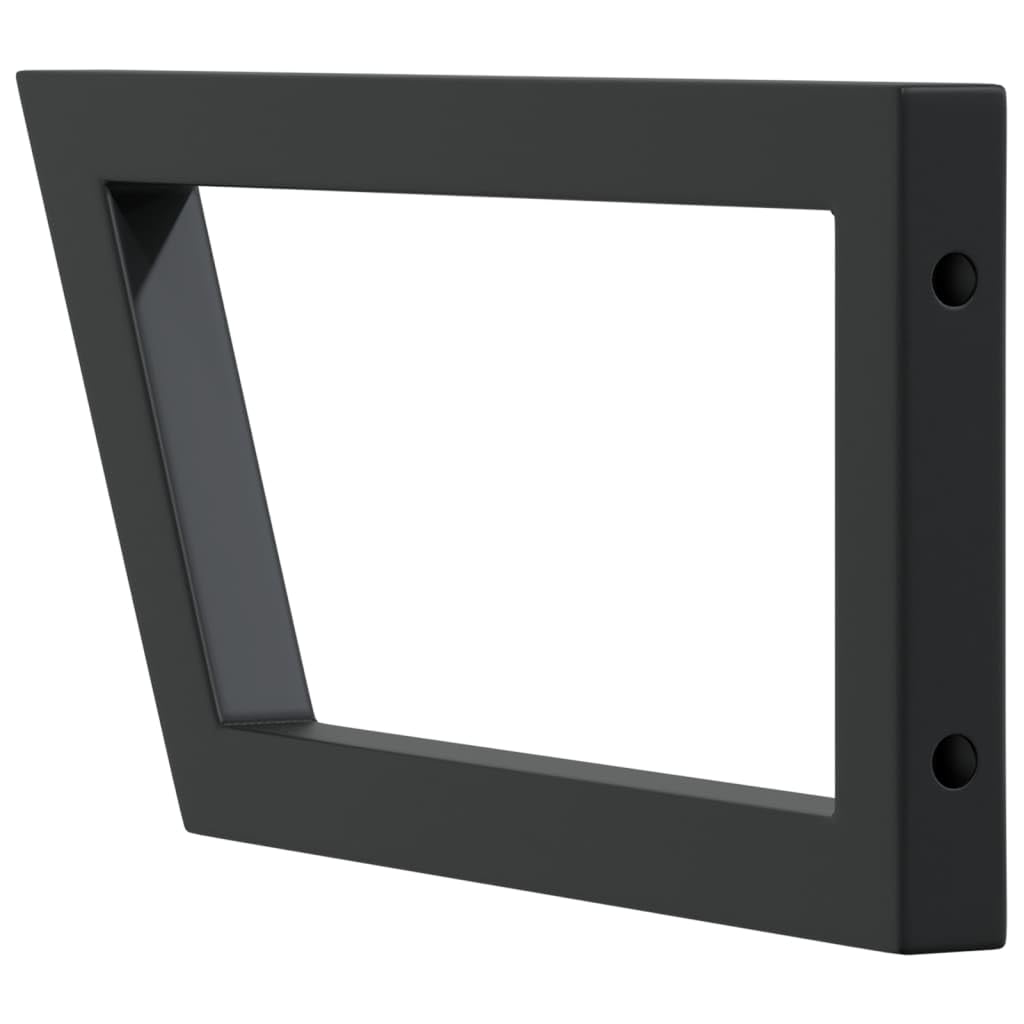 2er Set Trapez Wandhalterung Stahl Schwarz, Robuste Regalträger für Waschbecken, Multifunktionale Schweberegal Halterung Wandmontage