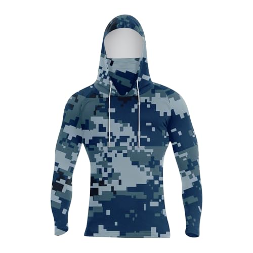 Men's UPF 50+ Sun Protection Camo Hoodie Shirts Long Sleeve Fishing Lightweight Shirts SPF UV Hiking3