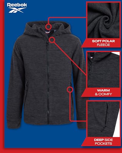 Reebok Boys' Jacket - Warm Polar Fleece Insulated Jacket - Weather Resistant Zip Up Hooded Jackets for Boys (Sizes: 4-20)2