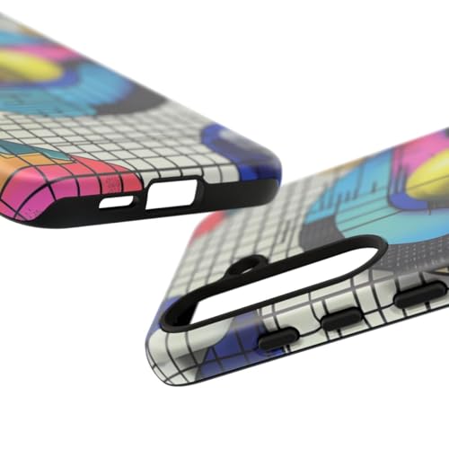 Coque Samsung S24 Plus bleu motif abstrait géométrique mat