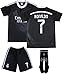 LeenBD Ronaldo No #7 Madrid Black Dragoon Special Edition Kids Soccer Jersey Kit Shorts Socks Set Youth Sizes (Black.,26. (8-9 Years))