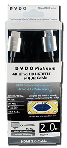 DVDO CBS-600000-81 Platinum 4K Ultra HD HDMI PrimePass Cable for Television - Grey