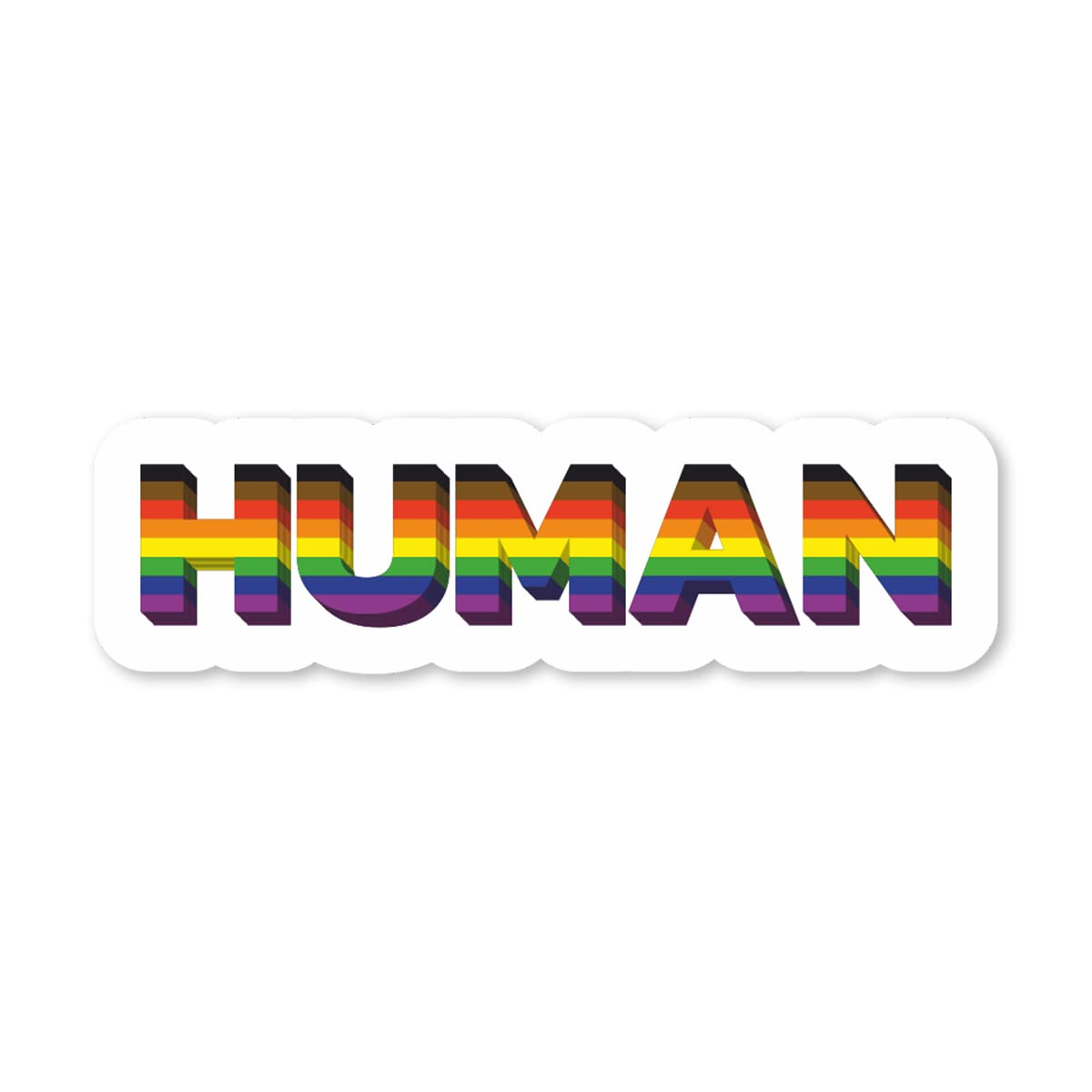 STICKERLAND LGBTQ+ Pride Human Flag Vinyl HD Quality Multicolor Waterproof PVC Sticker for Laptop, MacBook, Mobile Phone, Refrigerator, Notebook, Guitar, Journal, Kids & Adults (Pack of 1) (B08JH77JHC) Amazon Price History, Amazon Price Tracker