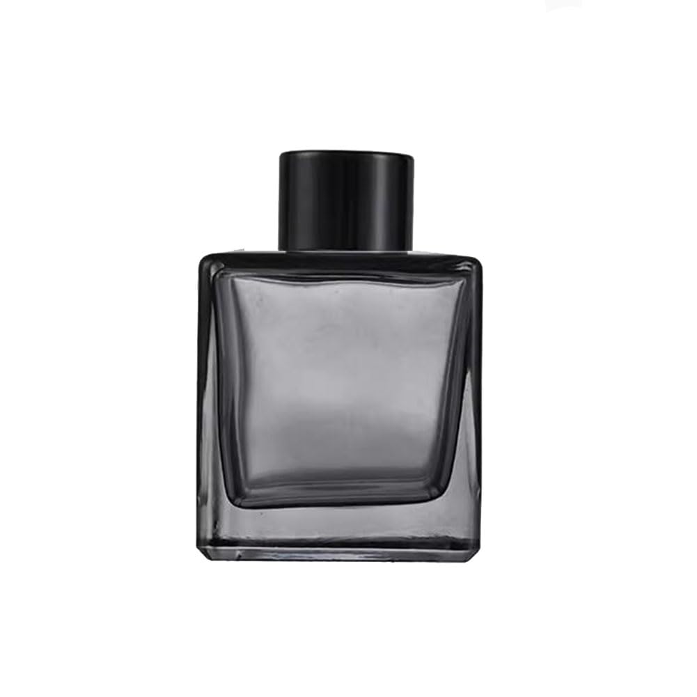 2 diffusori vuoti rotondi in vetro trasparente da 50 ml, diffusori per aromaterapia, diffusori di profumi, dispenser di aromi per fai da te, set di diffusori a bastoncini, progetti artigianali