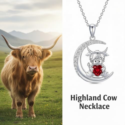 Image of PROESS Animal Birthstone Necklace 925 Sterling Silver Otter /Axolotl /Hippo /Elephant /Dachshund /Monkey /Red Panda Pendant Necklace Animal Birthstone Jewelry Gifts for Women
