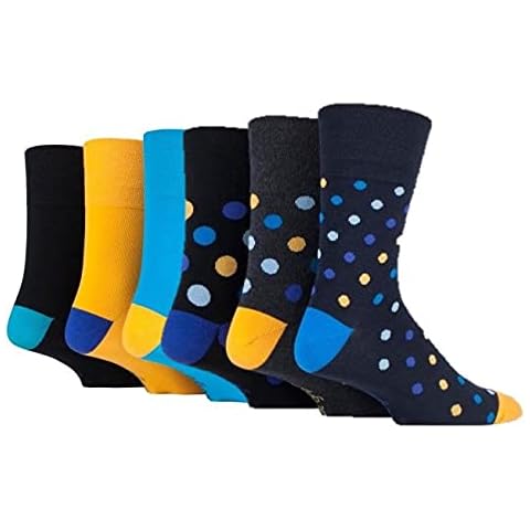 6 Pairs Mens Sockshop Gentle Grip Socks 6-11 UK 39-45 EUR see variations (3 RJ561 3 RJ562) Cover