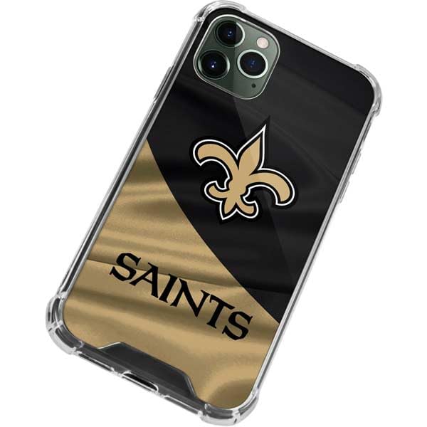Skinit Clear Phone Case Compatible with iPhone 11 Pro Max - Officially Licensed NFL New Orleans Saints Design