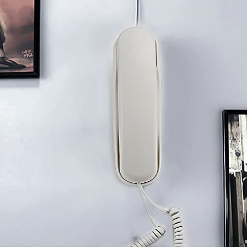 Landline Phone For Home, Corded Phone, Mini Phone, Use Hd Call Ic Chip, Used In Hotel, Office, Bank Call Center (White) #TOP2
