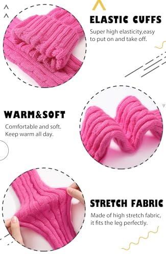 Image of fauson Leg Warmers for Women Y2k - 80s Ribbed Knit Leg Warmers for Boots