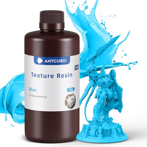 ANYCUBIC 14K Texture Resin, UV 405nm Hochpräzises 3D Drucker Resin, Mattes Finish, Geruchsarm, Leicht zu reinigen, Geeignet für verschiedene Miniatu