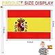 JUNEBRUSHS Spanien Flagge, 20 Stück Spanisch Flagge 14 x 21 cm Spanische Deko Kleine Handflaggen 2024 Tischflaggen Dekorationen