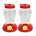 Garden Collection Hanging Hummingbird Feeder - 6.75 Inches - 2 Pack, Clear, Red