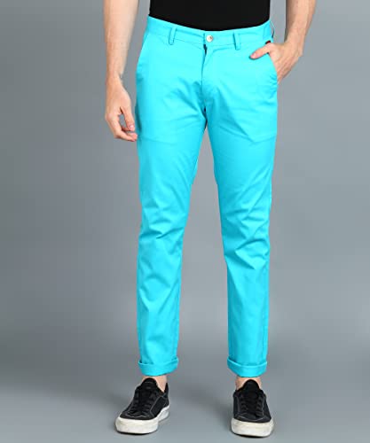 Image of Urbano Fashion Men's Cotton Light Weight Non-Stretch Slim Fit Casual Trousers