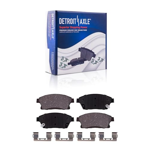 Image of Detroit Axle - Brake Kit for Buick 2013-2017 Encore Chevrolet Trax, Drilled and Slotted Disc Brake Rotors 2014 2015 2016 Ceramic Brakes Pads Replacement : 11.81 inch inch Front and 10.55 inch inch Rear Rotor