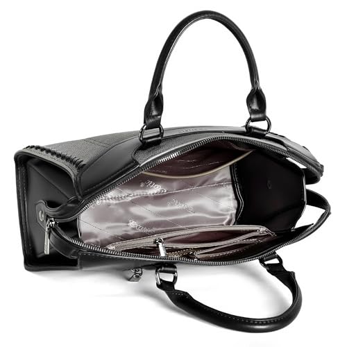 Image of EXOTIC Premium Celeste Tubular Handle Satchel Handbag for Women with Detachable & Adjustable Sling Strap | Spacious Structured Shoulder Bag | Spacious Structured