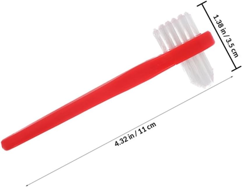 Cabilock 8pcs Dual Head Dentures Cleaner Brush Double Sided False Braces Toothbrush Oral Care Tool for Denture Cleaning and Retainer Maintenance