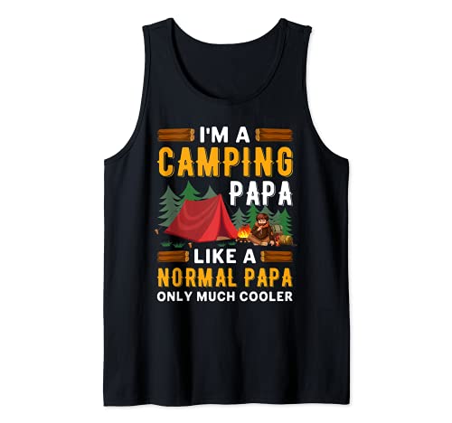 Camping Papa Hiking Best Adventure Just Cooler Funny Canotta