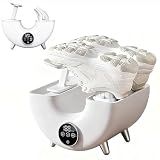 Asciugascarpe con scatola di raccolta dell'acqua, design separazione idroelettrica, 3 modalità, controllo della temperatura 40-65 °C, deodorante elettrico per calzature, cappelli, calze, guanti