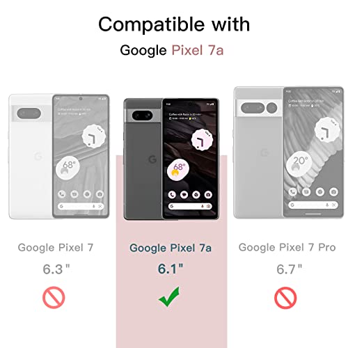 Image of JETech Tempered Glass Screen Protector Guard for Google Pixel 7a, Fingerprint Compatible, HD Clear, 3-Pack