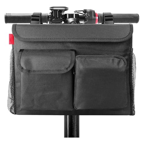 カップホルダー付きスクーターバッグとパッド入りのラップトップポケットモビリティオーガナイザー用ベビーカーウォーカーズチェアアクセサリー通勤者バッグ