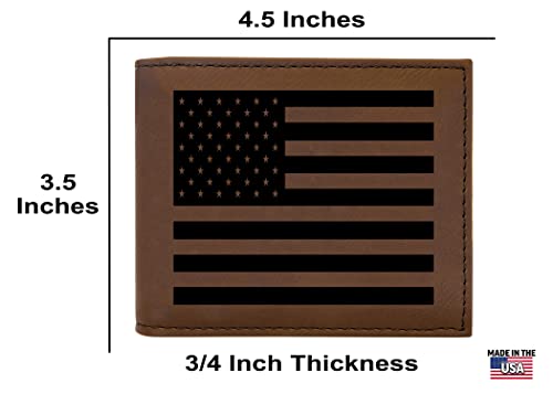 Rogue River Tactical USA American Flag Men's Leather Bifold Wallet RFID Gift For Him Dad Father United States Billfold Patriotic3