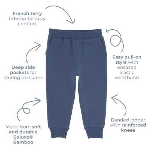 Little Sleepies Joggers for Boys & Girls, Soft Toddler Sweatpants, Baby Boys Pants, Elastic Waistband (Size 6M - 6Y)4