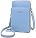 Sacs pour téléphone Crossbody pour Femmes Sac à Main Portefeuille en Cuir,Mini Cuir léger Cross Body Body Sac de téléphone Portable avec Fentes pour Cartes de Sangle,Bleu