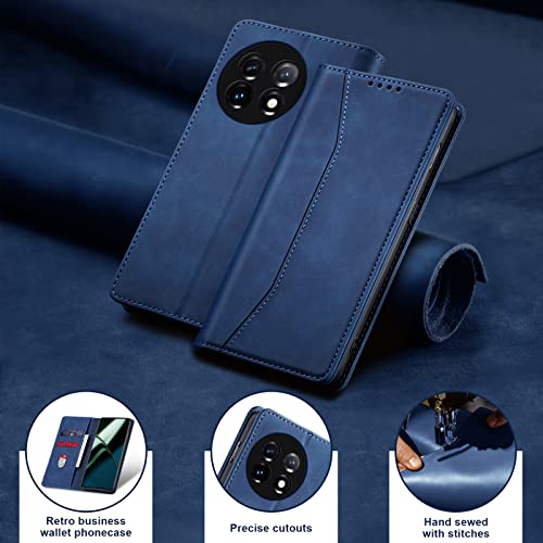 Image of Jasonyu Flip Wallet Case for OnePlus 11 5G,Blue