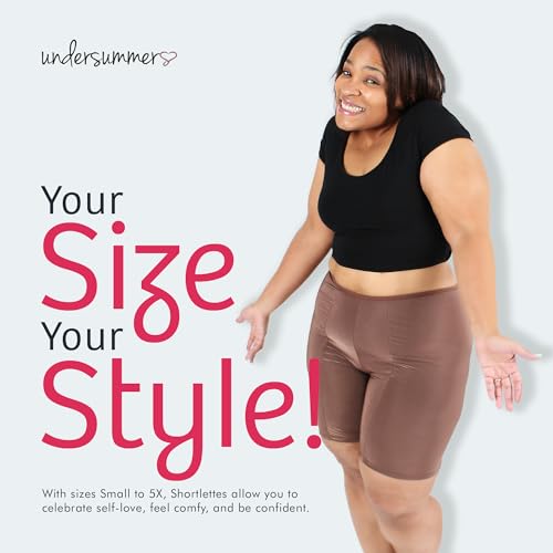 Image of Undersummers Classic Shortlette, Thigh Anti Chafing Shorts Women Slip Shorts for Women Under Dress, Undergarments for Dresses