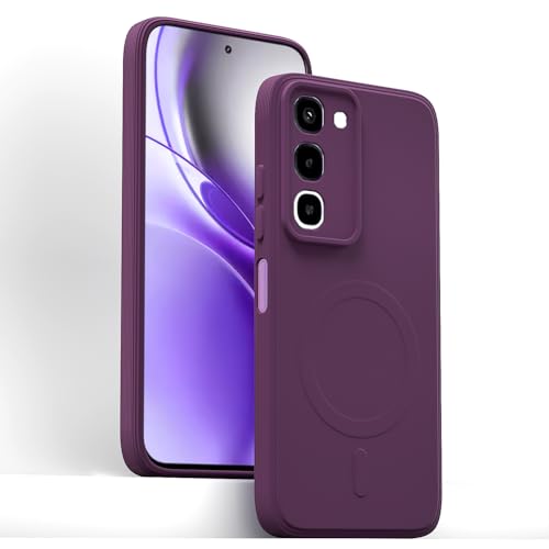 Image of Pikkme Back Cover for Realme P4R 5G Soft Matte Silicone Mag-Safe Design (Mag-Safe Not Support) Camera Protection | Slim Fit Bumper Cover (Purple)