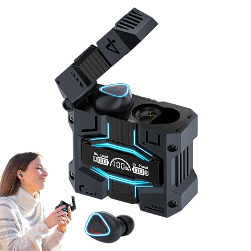 Xinhuju Auriculares Inalámbricos - Auriculares Inalámbricos | Disfruta de la reproducción de música sin salida con auriculares inalámbricos. Cuenta con una potente batería