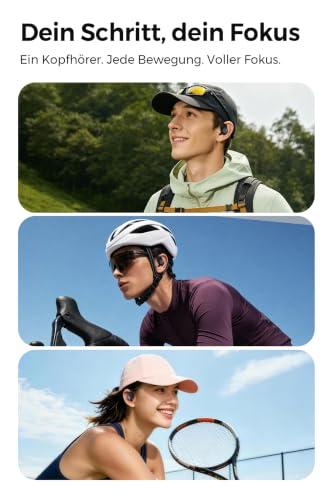 SoundPEATS GoFree 2s Open‑Ear Sport Bluetooth Kopfhörer, Schwarz – Ansicht 6