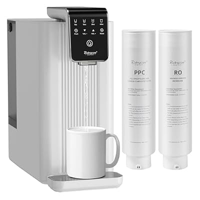 Reverse Osmosis Water Filter Countertop : 6-Stage Reverse Osmosis System with UV TDS Monitor 3:1 Pure to Drain Darlingcare Water Purifier for Kitchen Office Home (Ivory White)