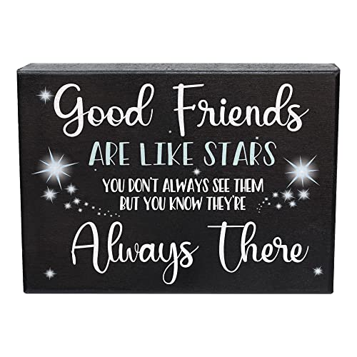 JennyGems-Good-Friends-Are-Like-Stars-Wooden-Sign-for-Wall-Hanging-6-by-8-inches-Black-Friend-Gifts-Made-in-USA JennyGems Good Friends Are Like Stars Wooden Sign for Wall Hanging 6 by 8 inches Black Friend Gifts Made in USA