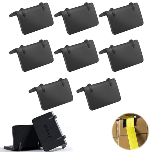 8 Stück Kantenschutz Set mit Ratsche, Kantenschutz Zurrgurte, 25 mm Breite Kantenschutz Winkelsicherung, LKW-Kantenschutz für Zurrgurte Spanngut
