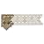 Stone Center Online Venice Green 4.8x4.8 Marble Mosaic Border Corner Tile Tumbled Kitchen Bath Wall Floor Backsplash Shower (1 Piece)