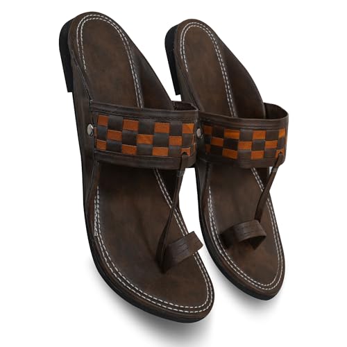 Image of DFR Ethnic Sandals For Boys Men, Comfortable Men's Rajasthani Slipper Chappals