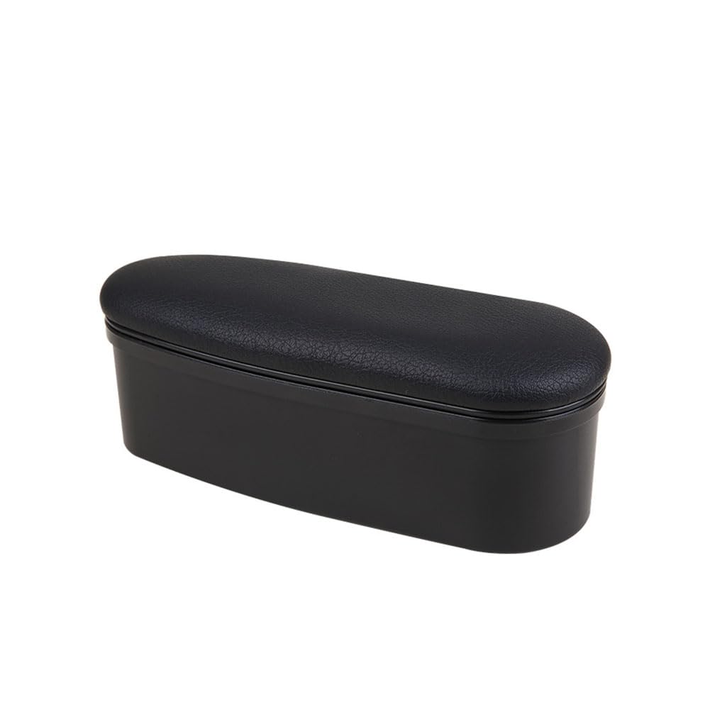 MKWGZPGW Car Door Armrest for SKoda Kodiaq/Kodiaq GT 2017-2025, Retractable Elbow Support Storage Box, Leather Left Hand Armrest Support, Door Wrist Arm Rest Cushion,Black