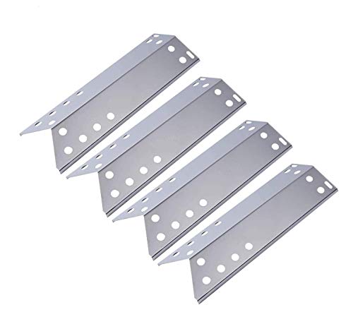 GasSaf Heat Plate Replacement for Kenmore 720-0670A,Nexgrill 720-0670C,Grill Master,Uberhaus and Others,4-Pcs Stainless Steal Heat Shield Plate Tent BBQ Burner Cover Flame Tamer(15 1 16x5 1 2inch)