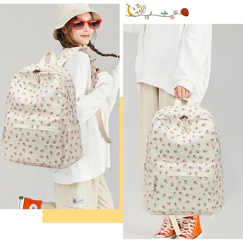 Bluboon School Backpack Set Girls Womens Laptop Bookbag Casual Daypack Fits 15 inch Laptop with Lunch Tote Bag and Pencil Bag