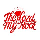 Adesivi murali in vinile lettering a mano il signore è la mia roccia fatto vicino 64x81.3cm Selezione multicolore Rosso
