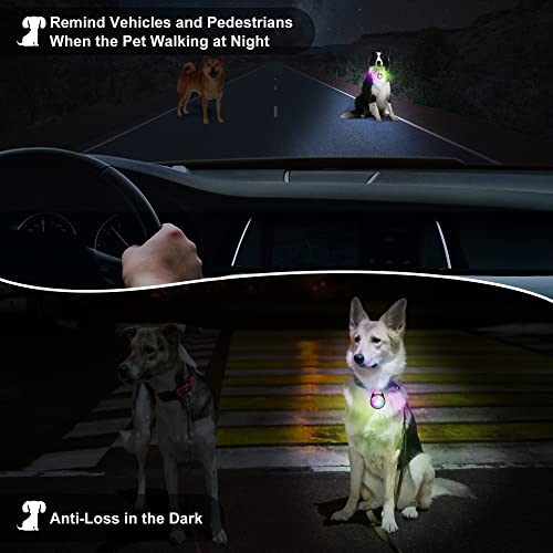Qiziyardall Dog Collar Light, 4 Modes Dog Lights For Night Walking, Rechargeable Dog Collar Lights For Nighttime Clip On, Ip68 Waterproof Dog Light thumb #6