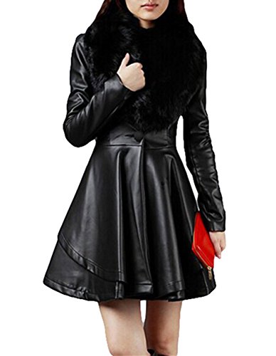 Blouson femme noir grande taille veste mi saison confortable taille 44