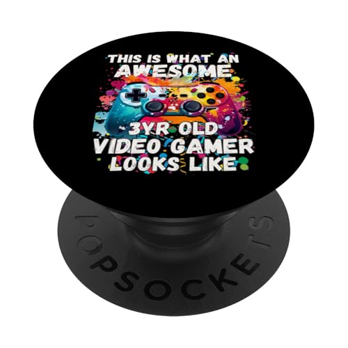 This Is What An Awesome 3 Year Old Video Gamer Looks Like PopSockets Adhesive PopGrip