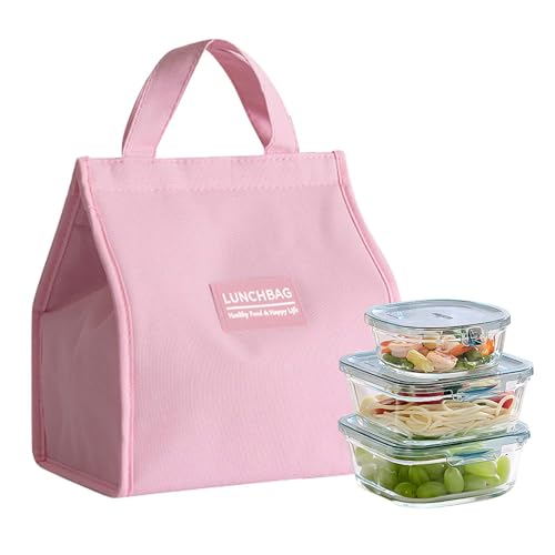FooYee Bolsa Impermeable Térmica Porta Alimentos, Reutilizables Lunch Bag, Bolsa del Almuerzo, Organizador del Almuerzo, Bolsas con Aislamiento Térmico para Comida para Trabajo Escuela Pícnic Viaje