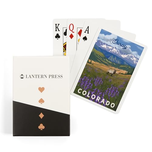 Baraja de poker Ouray Colorado Elk y flores 52 cartas