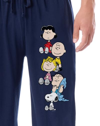 Peanuts Mens' Charlie Brown Snoopy Sleep Jogger Pajama Pants for Adults2