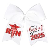 Balterever Rn Nurse Graduation Decorations Medical Nurse Graduation Cap Bow Class of 2025 Rn Graduation Cap Bow Graduation Bow for Cap Bow Graduation Decorations for Cap for Nursing Graduation
